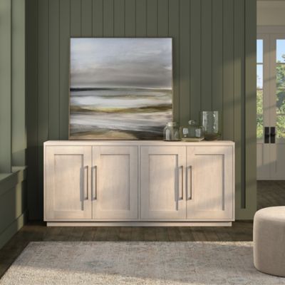 Hudson&Canal Tillman 68 in. Rectangular Buffet Table in Alder White