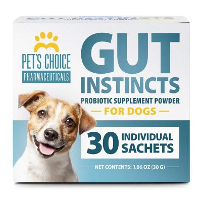 Pet's Choice Pharmaceuticals Gut Instincts Probiotic Supplement Powder Packets for Dogs