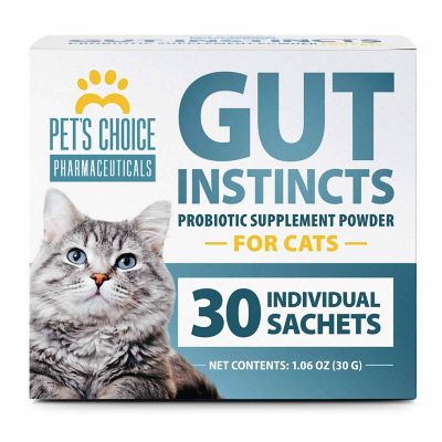 Pet's Choice Pharmaceuticals Gut Instincts Probiotic Supplement Powder Packets for Cats