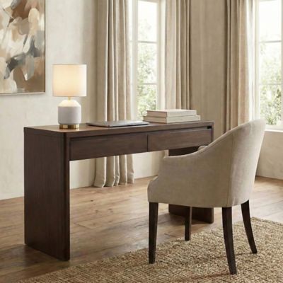 Hudson&Canal Ashcroft 48 in. Wide Rectangular Desk in Brown Oak
