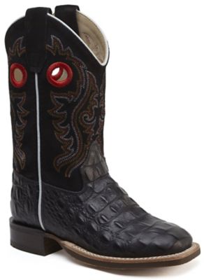 Product color Black Faux Horn Back print Foot/Black Suede Shaft