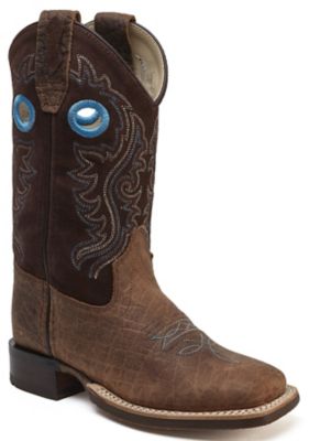 Product color Brown Bull Hide Print Foot/Brown Suede Shaft