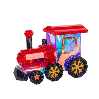 Gerson International USB Lighted RGB Holographic Holiday Train 16 in. with Remote