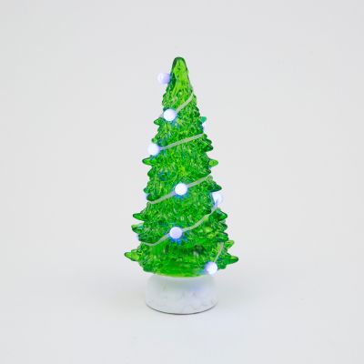 Gerson International Multi Function Acrylic Christmas Tree Light 12 in. H with Remote
