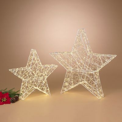 Gerson International UL Electric Lighted Holiday Stars Set of 2, Large, 27.5 in. H