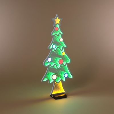 Gerson International UL Electric Christmas Tree Infinity Mirror Light 23.6 in. K/D