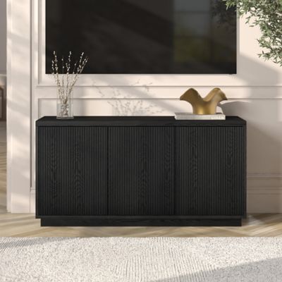 Hudson&Canal Hanson Rectangular Fluted TV Stand for TV's up to 55 in.