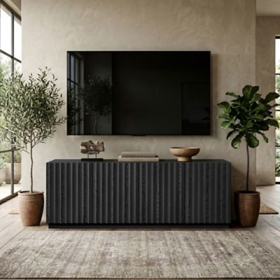 Hudson&Canal Marion Rectangular Fluted TV Stand for TV's up to 75 in.