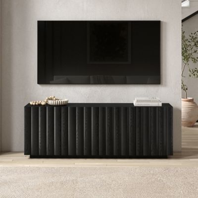 Hudson&Canal Olie Rectangular Fluted TV Stand for TV's up to 75 in.