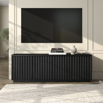 Hudson&Canal Bourne Rectangular Fluted TV Stand for TV's up to 75 in.