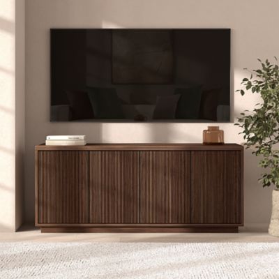 Hudson&Canal Hanson Rectangular Fluted TV Stand for TV's up to 65 in.