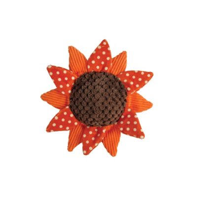 Best Furry Friends 6 in. Sunflower Plush Squeaky Crinkle Dog Toy