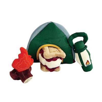 Best Furry Friends Interactive Hide & Seek Camping Tent Plush Squeaky Dog Toy