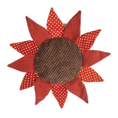 Best Furry Friends 14 in. Sunflower Plush Squeaky Crinkle Dog Toy