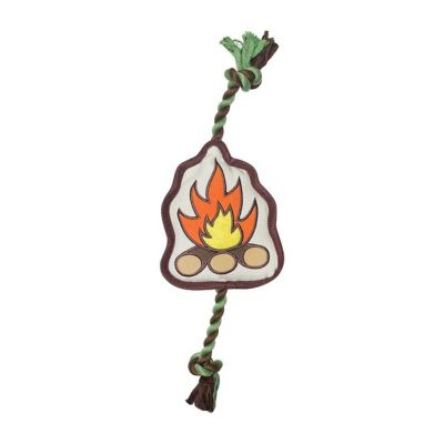 Best Furry Friends Camp Fire Plush Dog Toy with Rope