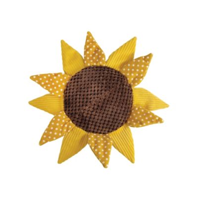 Best Furry Friends 11 in. Sunflower Plush Squeaky Crinkle Dog Toy