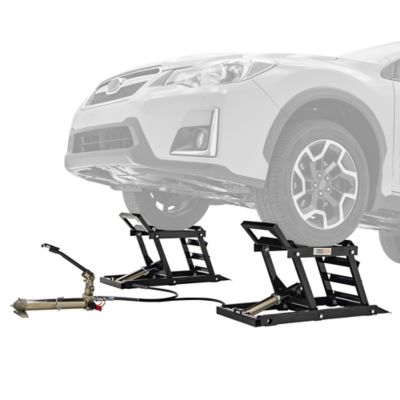 Black Widow Car Ramps for Oil Change, 3,000 lb. GAWR, Hydraulic, 6-15.5 in.