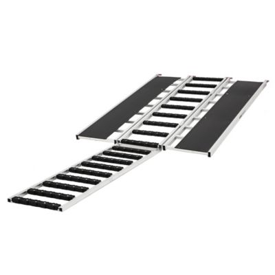 Black Ice 6 ft. 5 in. x 54 in. Snowmobile Ramp, Extension, Stud Protectors, Folding