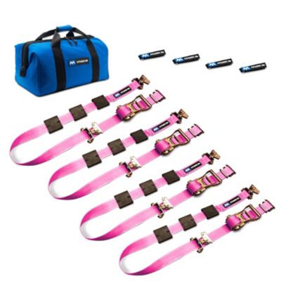 Mac's Custom Tie-Downs 2 in. x 10 ft. Tire Block Strap Pack with E ...