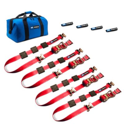 Mac's Custom Tie-Downs 2 in. x 10 ft. Tire Block Strap Pack with E ...