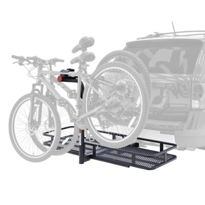 Elevate Outdoor Steel Basket Cargo Carrier with Bike Rack, Fits 2 Bikes