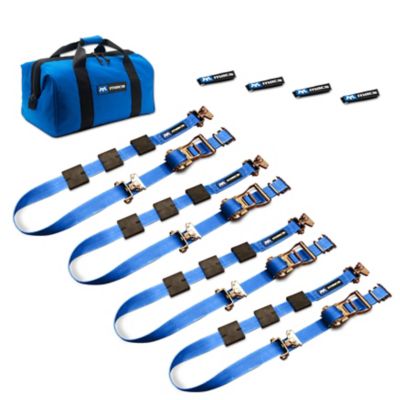 Mac's Custom Tie-Downs 2 in. x 10 ft. Tire Block Strap Pack with E ...