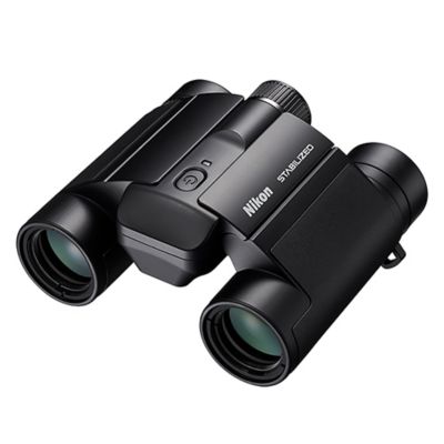 Nikon Stabilized 10x25 S Binoculars for Image Stabilization with Case, Neck Strap, Batteries, and Lens Covers