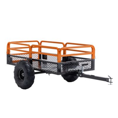 Trustmade 1500 lb. 15 cu. ft. Dump Cart Trailer, Heavy Duty Tow Behind Hauling & Dumping Wagon for ATV UTV Lawn Tractor Garden