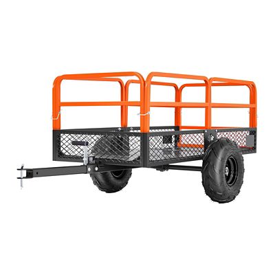 Trustmade Garden Utility Trailer, 22 cu. ft. 1600 lb., Tow Behind Steel Dump Trailer, Removable Rear Panel, Lawn Mower Yard