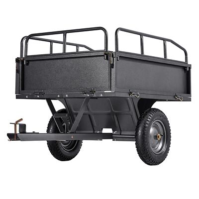 Trustmade Steel Dump Cart 10 cu. ft. 500 lb. for ATV/UTV Trailer Tow Behind Heavy Duty