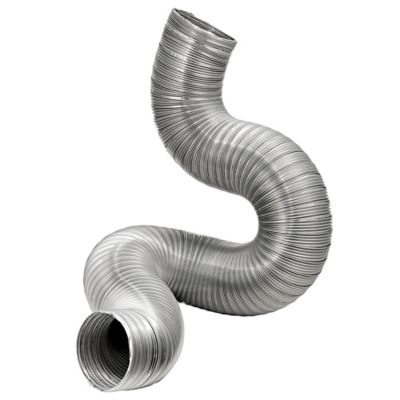 Lambro 8 ft. Flexible Aluminum Semi-Rigid Double-Lock Air Duct, 6 in. Diameter