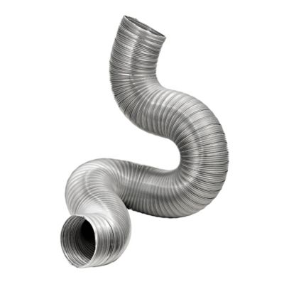 Lambro 8 ft. Flexible Aluminum Semi-Rigid Double-Lock Air Duct, 3 in. D