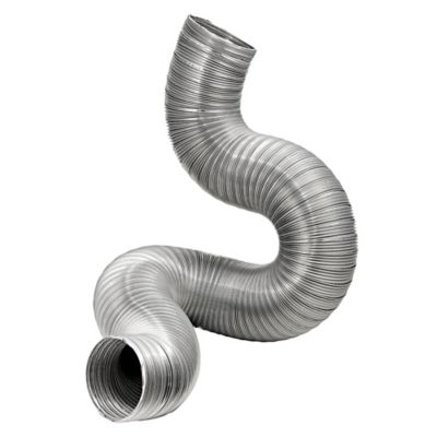 Lambro 8 ft. Flexible Aluminum Semi-Rigid Double-Lock Air Duct, 8 in ...
