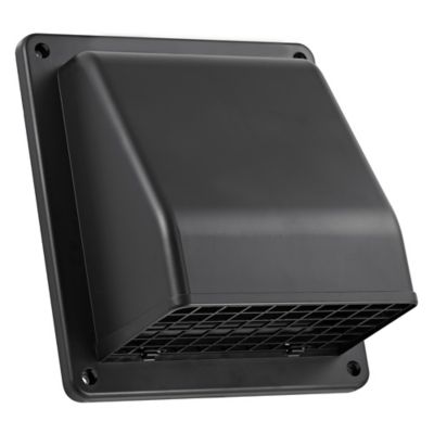 Lambro 6 in. Plastic Wall Exhaust or Air Intake Vent with Hinged Screen ...