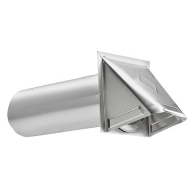Lambro 4 in. Plastic Wall Exhaust Hood Dryer Vent with Damper ...