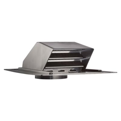 Lambro 6 in. ABS Plastic Roof Exhaust Vent with Damper, Screen, and Snap-on Collar