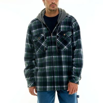Hallstatt Workwear Men's Micro Fleece Bonded Sherpa Hooded Full Zip Jacket