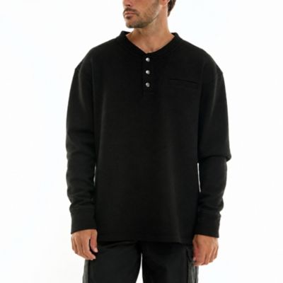 Hallstatt Workwear Men's Micro Fleece Bonded Thermal Henley Pullover