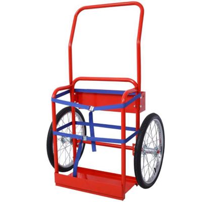 TMB Large Dual Oxygen Tank Dolly, 20 in. Wheels, Red
