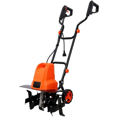 Trustmade 13.5 Amp Electric Tiller, 120 V/60hz, 18 W x 9 D in., Corded, 24 Steel Tines, Adjustable Wheels, Lawn/Yard/Garden