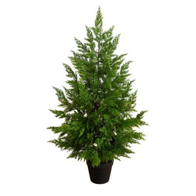 Nearly Natural 38 in. Artificial Real Touch Cypress Christmas Tree