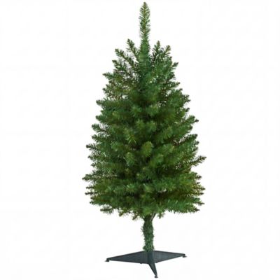 Nearly Natural 3 ft. Artificial Slim Green Mountain Pine Christmas Tree