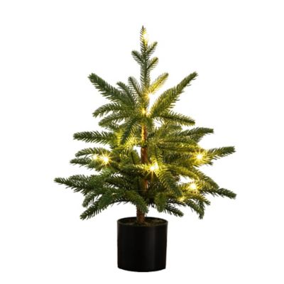 Nearly Natural 18 in. Pre-Lit Artificial Christmas Tree with 12 LED Lights