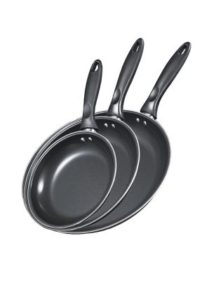 Black & Decker 3 pc. Non Stick Frying Pans, 0.8mm Aluminized Steel Pan Set