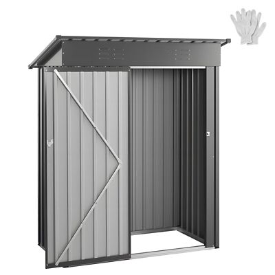 Trustmade 5 x 3ft. Metal Garden Shed, Storage Building Gray