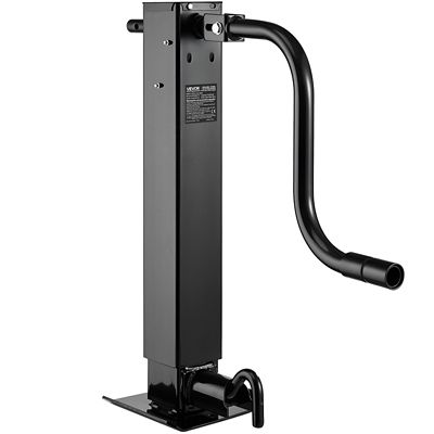 VEVOR Heavy-Duty Trailer Jack, 12,000 lb. Load Capacity, Sidewind Square Direct Weld-on Trailer Jack with Handle Crank