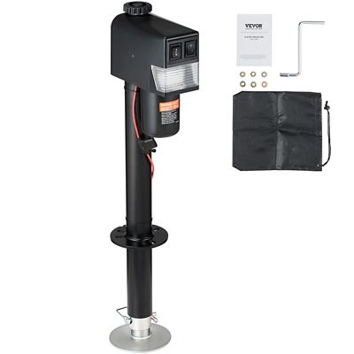 VEVOR Electric Trailer Jack, Power Tongue Jack Weight Capacity 3500 lb., 9.84-33.85 in. Electric Tongue Jack