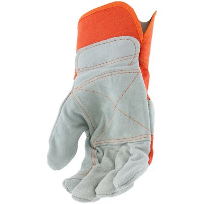 Image showing  Men's Cowhide Leather Palm Work Gloves, 3-Pairs