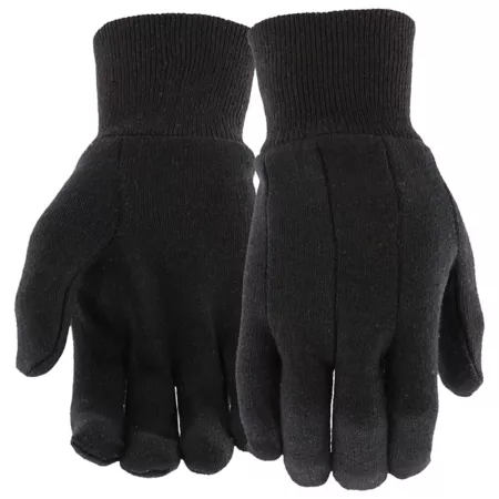 West Chester Men's Jersey Knit Work Gloves with Cuffs Brown 12 Pack Work Gloves