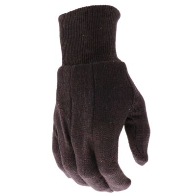 Image showing  Men's Knit Wrist Jersey Work Gloves, Brown, 12-Pack